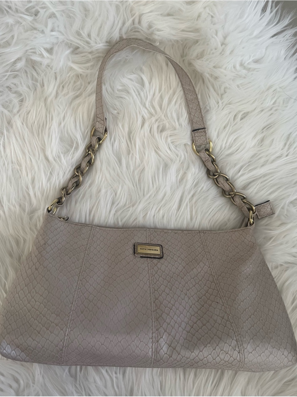 Sofia Vegara Y2K Taupe Shoulder Bag